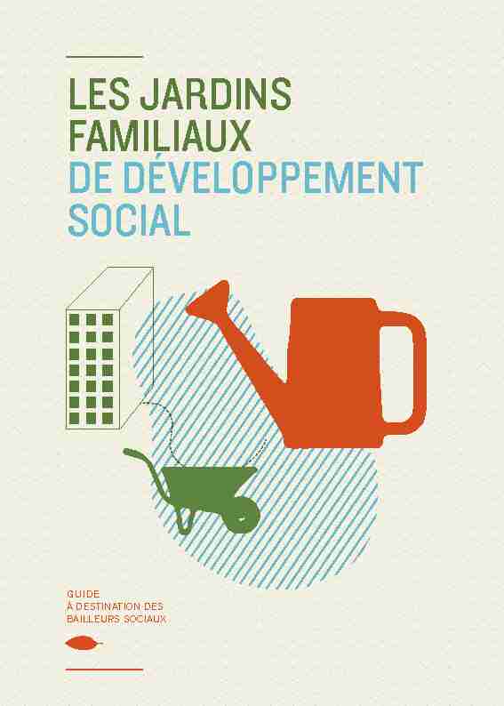 [PDF] Les Jardins Familiaux de Développement Social - LUnion sociale