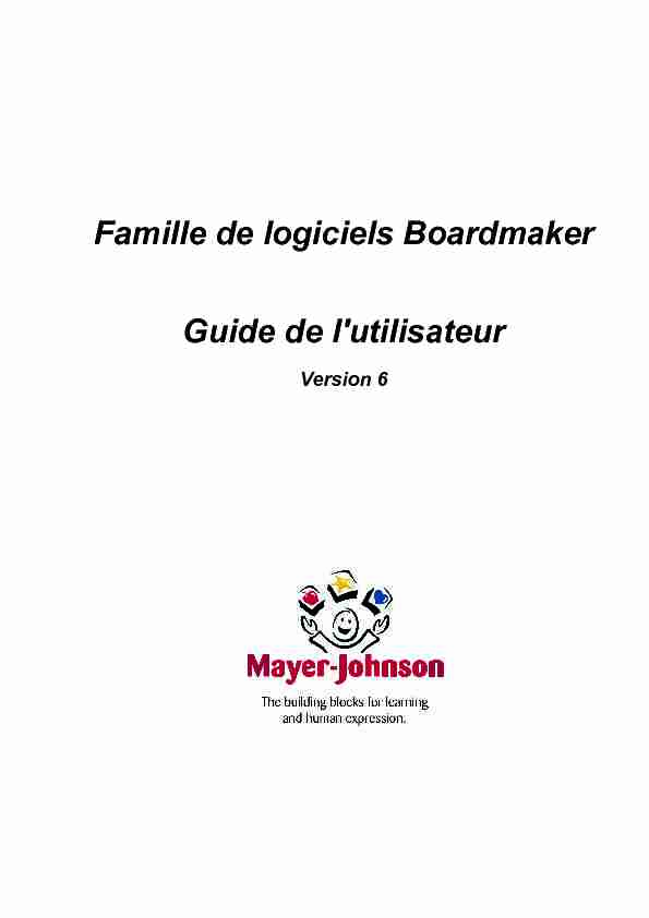 Famille de logiciels Boardmaker Guide de lutilisateur