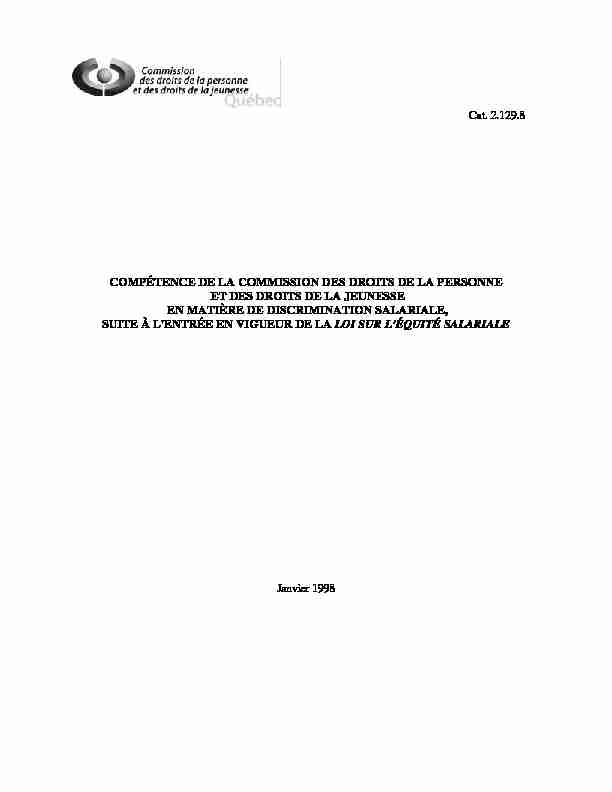 [PDF] Compétence de la Commission en matière de discrimination