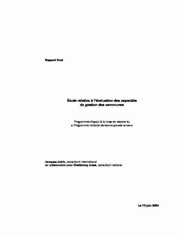 [PDF] Document de travail - Ministère de lintérieur et de la décentralisation