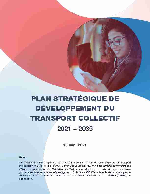 plan stratégique de développement du transport collectif