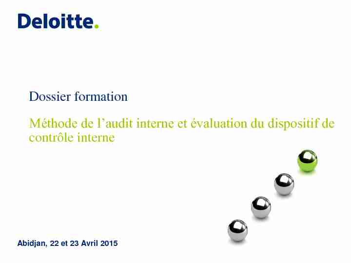 [PDF] Dossier formation Méthode de laudit interne et évaluation du