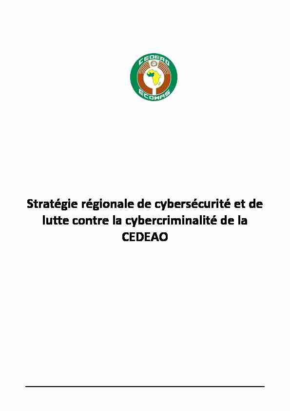 Stratégie régionale de cybersécurité et de lutte contre la