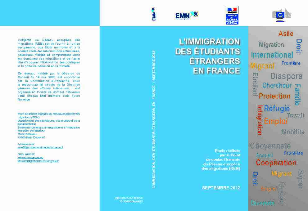 [PDF] Limmigration des étudiants étrangers en France