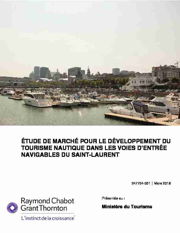 Étude de marché pour le développement du tourisme nautique dans