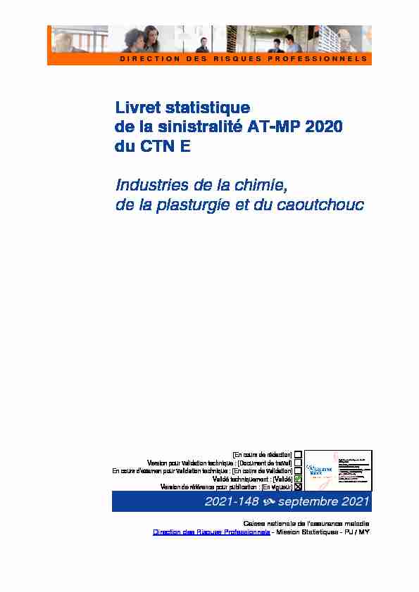 Livret statistique de la sinistralité AT-MP 2020 du CTN E Industries