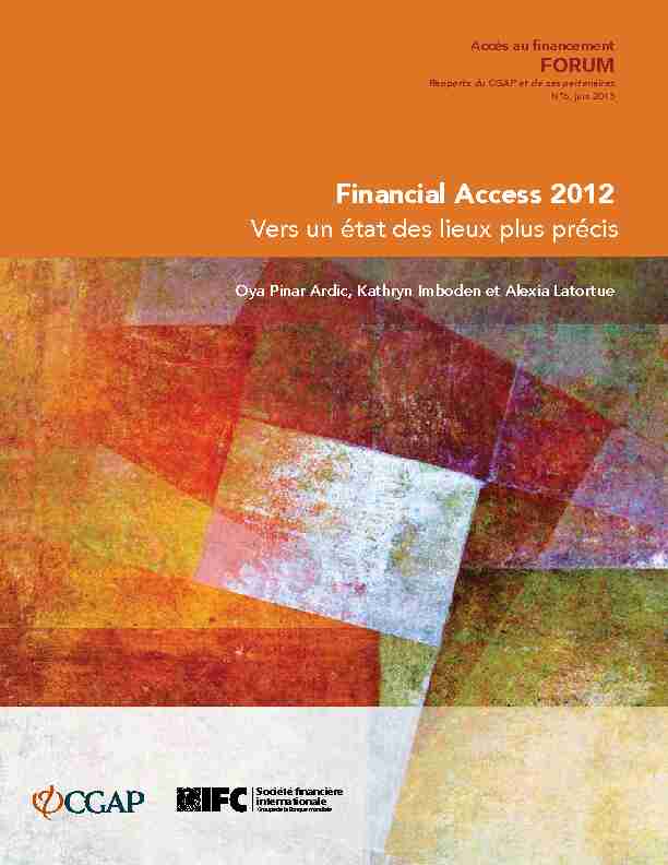 Financial Access 2012