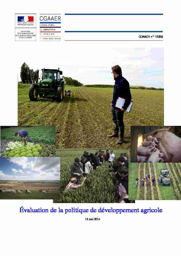 [PDF] Évaluation de la politique de développement agricole - Vie publique