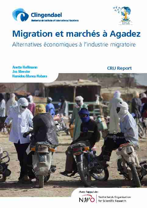 Migration et marchés à Agadez - Alternatives économiques à l
