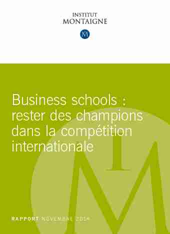 Business schools : rester des champions dans la compétition