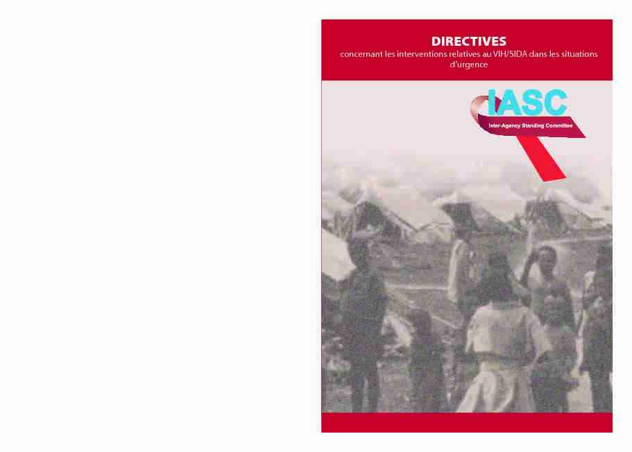 [PDF] DIRECTIVES concernant les interventions relatives au  - UNAIDS