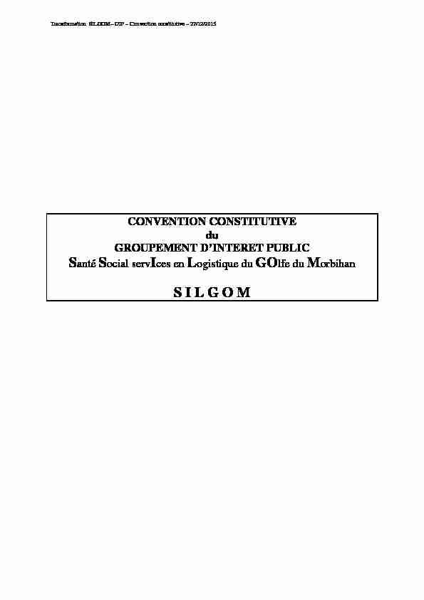 [PDF] Convention constitutive SILGOM