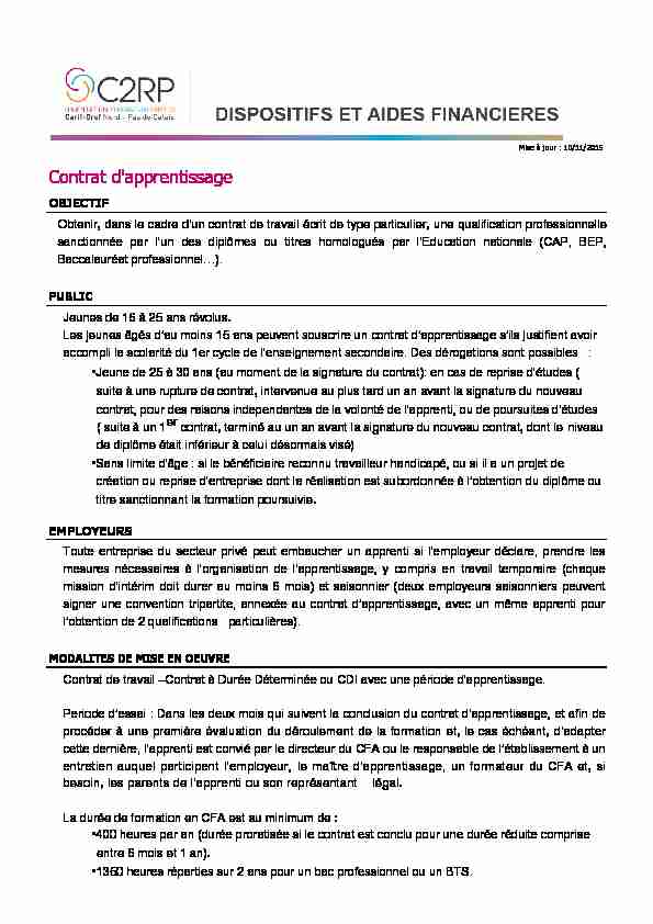 [PDF] Contrat dapprentissage - C2RP