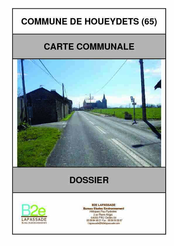 [PDF] COMMUNE DE HOUEYDETS (65) CARTE COMMUNALE  - IGN