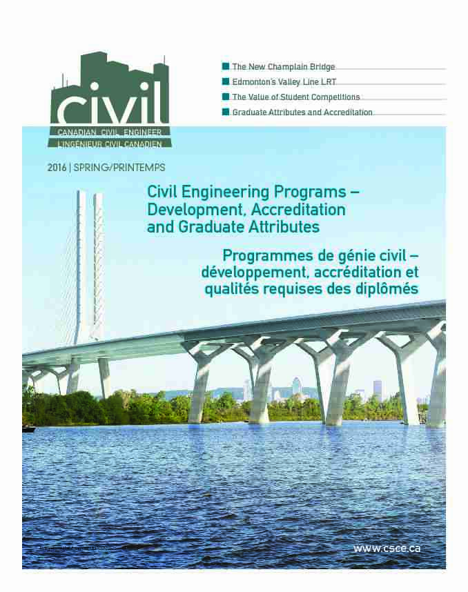 Civil Engineering Programs – Development Accreditation and