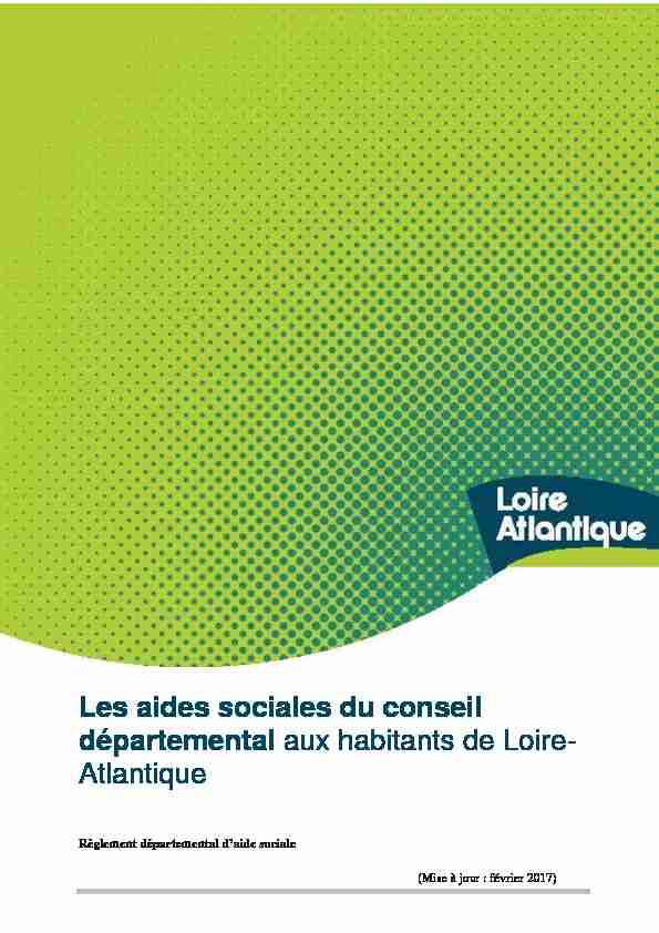 [PDF] Les aides sociales du conseil départemental aux  - Mairie de Nozay