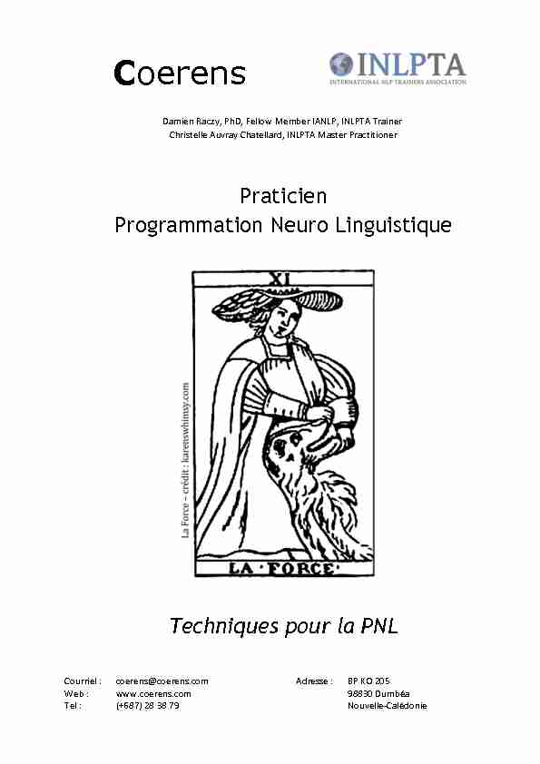 [PDF] 00-Manuel Techniques de PNLtravail - Nouvelle Calédonie