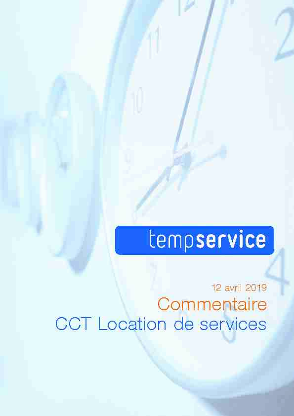 Commentaire CCT Location de services