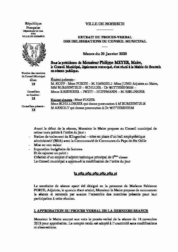 [PDF] VILLE DE BOERSCH Sous la présidence de Monsieur Philippe