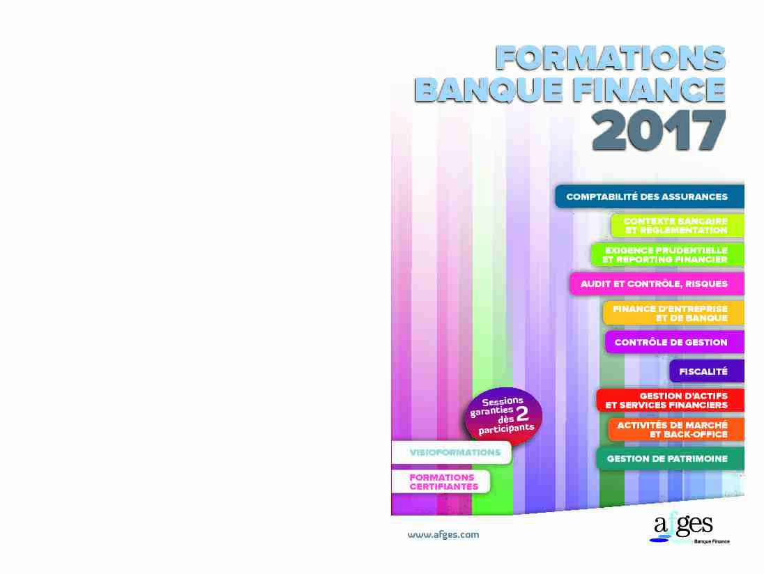 FORMATIONS BANQUE FINANCE