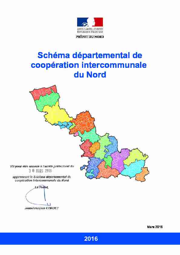 Schéma départemental de coopération intercommunale du Nord