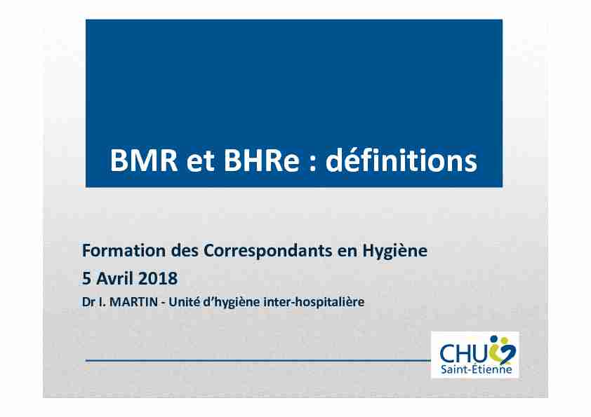 BMR et BHRe: définitions