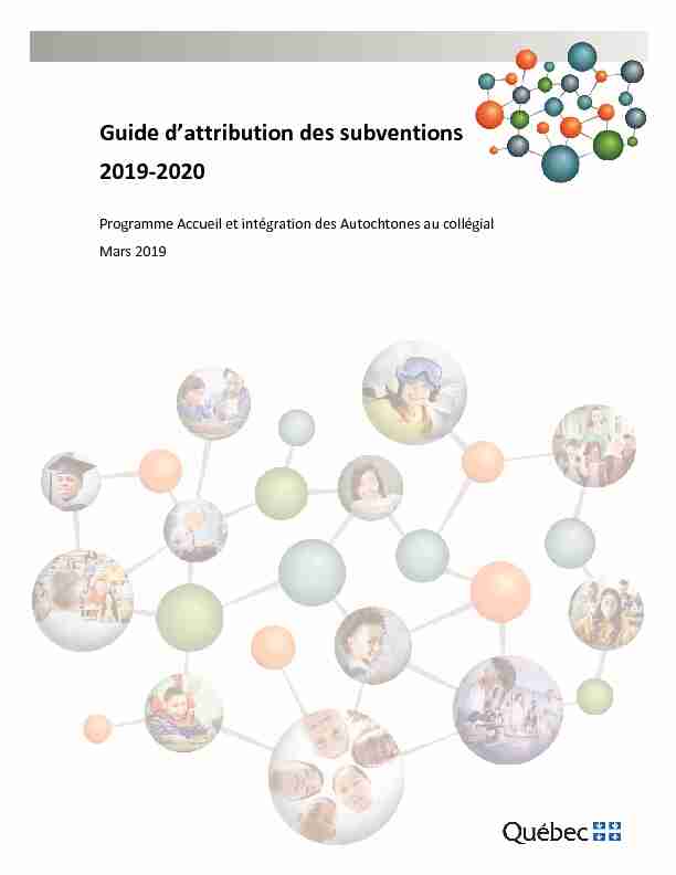 Guide dattribution des subventions – Programme Accueil et
