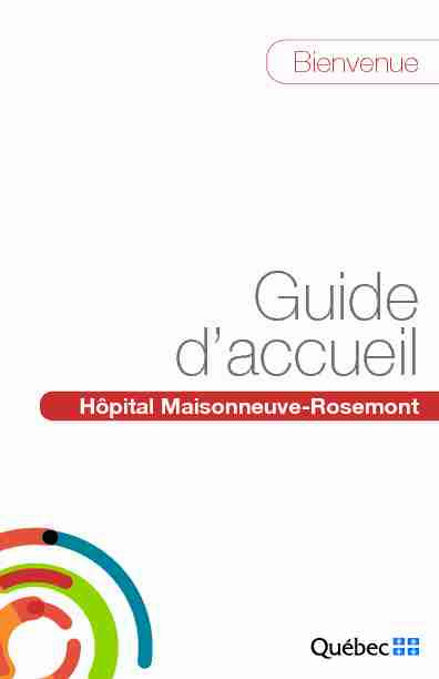 [PDF] Guide daccueil - CIUSSS de lEst-de-lÎle-de-Montréal
