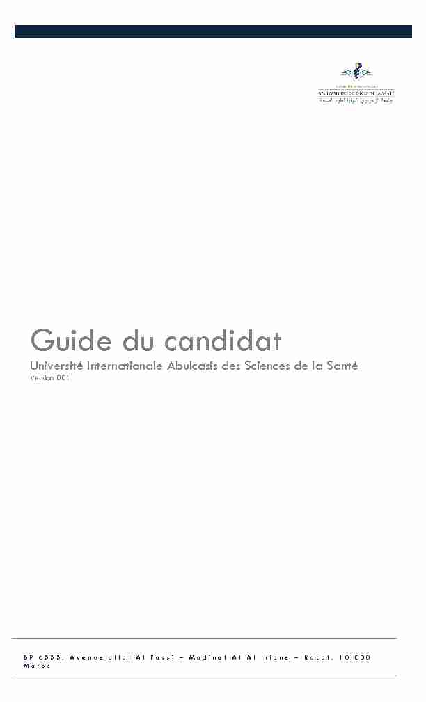 UIASS- Guide du candidat