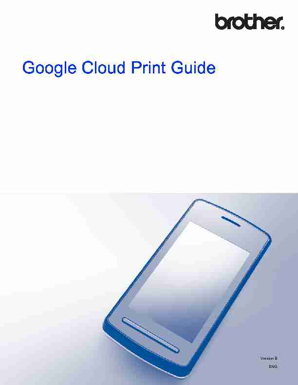 [PDF] Google Cloud Print Guide - Brother