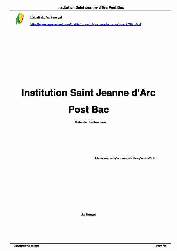 Institution Saint Jeanne dArc Post Bac