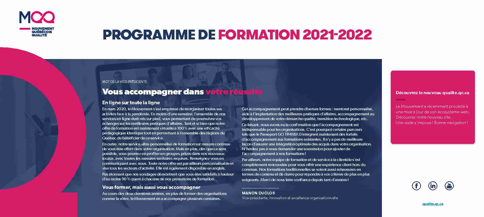 PROGRAMME DE FORMATION 2021-2022
