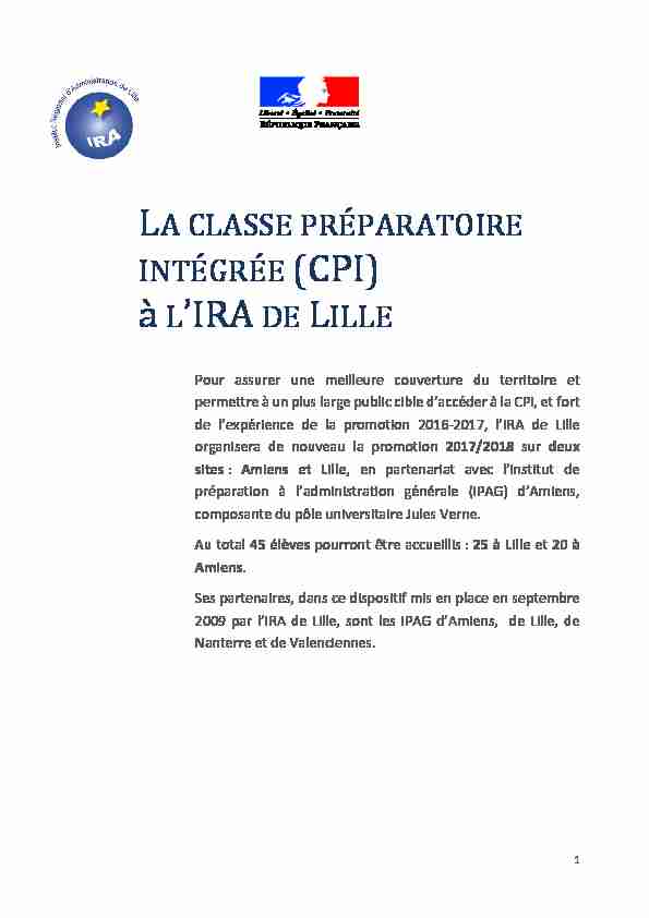 [PDF] INTÉGRÉE (CPI) - àLIRA DE LILLE