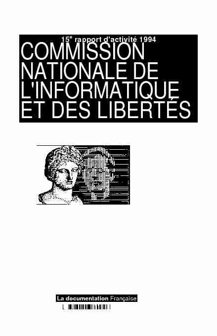 COMMISSION NATIONALE DE LINFORMATIQUE ET DES LIBERTÉS