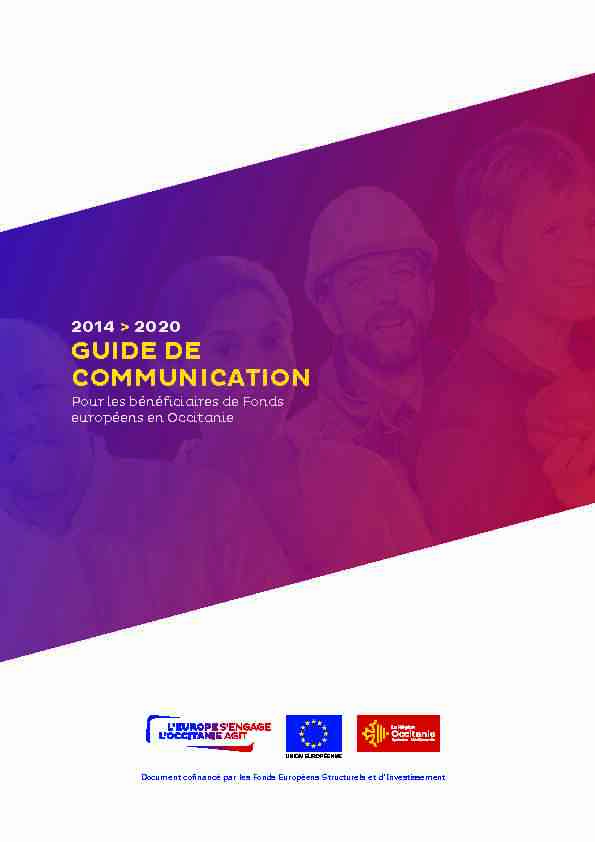 [PDF] GUIDE DE COMMUNICATION - Europe en Occitanie