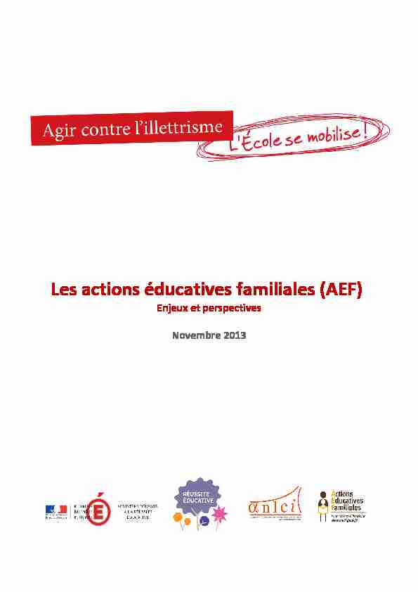 Les actions éducatives familiales (AEF)
