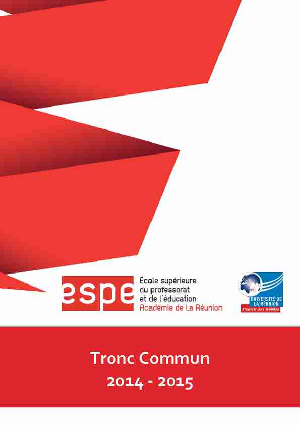 Tronc Commun 2014 - 2015