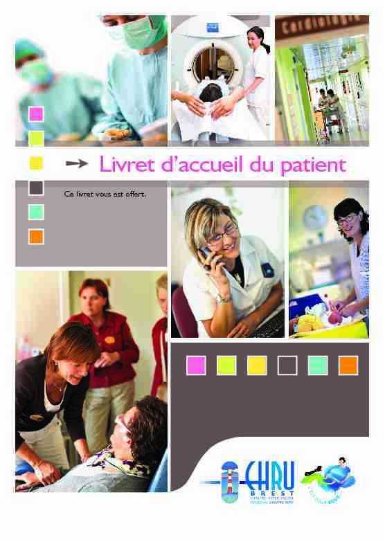 [PDF] Livret daccueil du patient - CHRU Brest