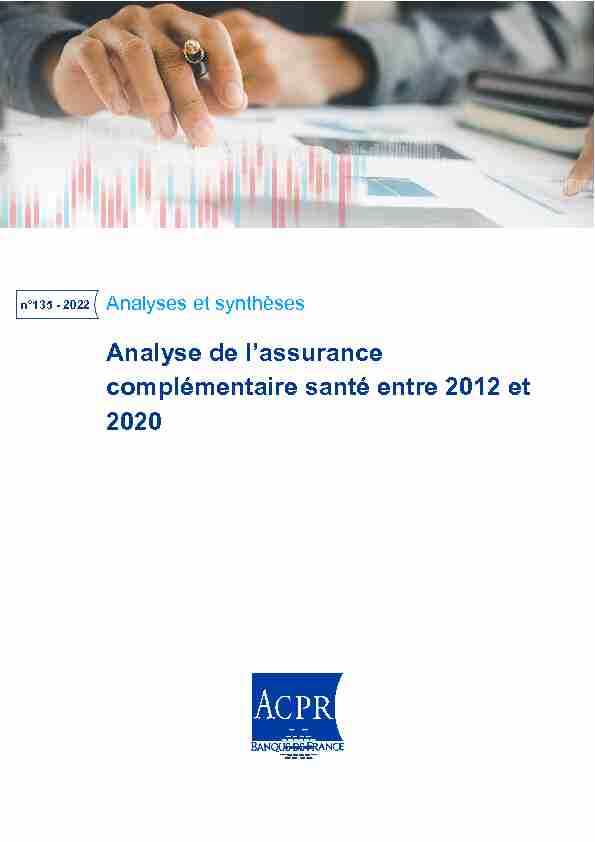 Analyse de lassurance complémentaire santé entre 2012 et 2020