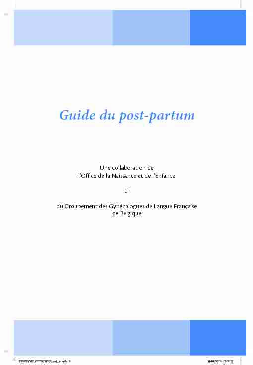 Guide du post- partum