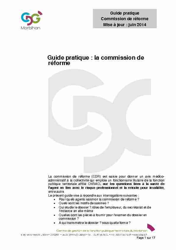 Guide pratique : la commission de réforme