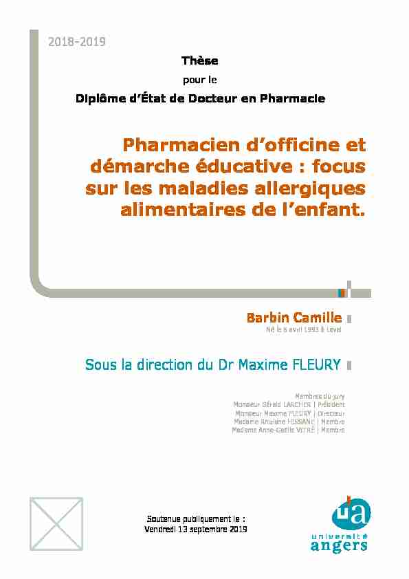 Pharmacien dofficine et démarche éducative : focus sur les