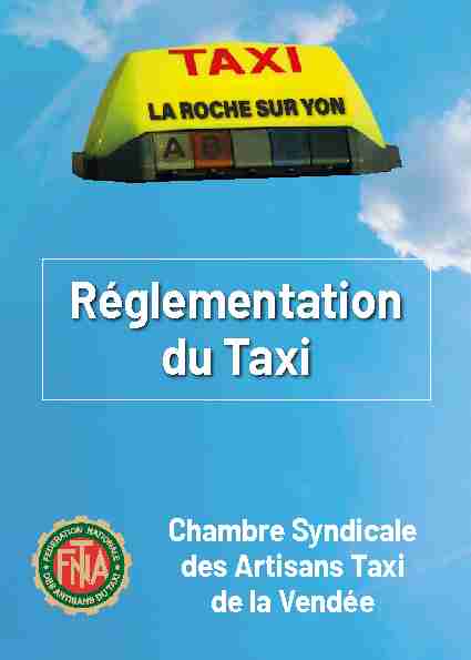 Réglementation du Taxi