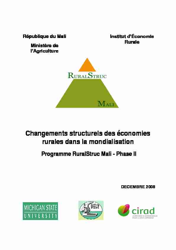 Programme RuralStruc Mali - Phase II