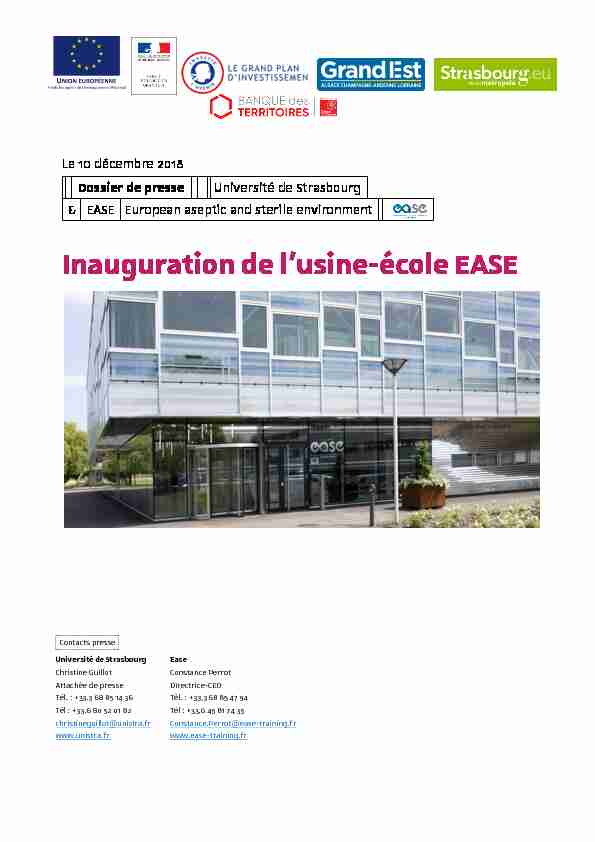 Inauguration de lusine-école EASE