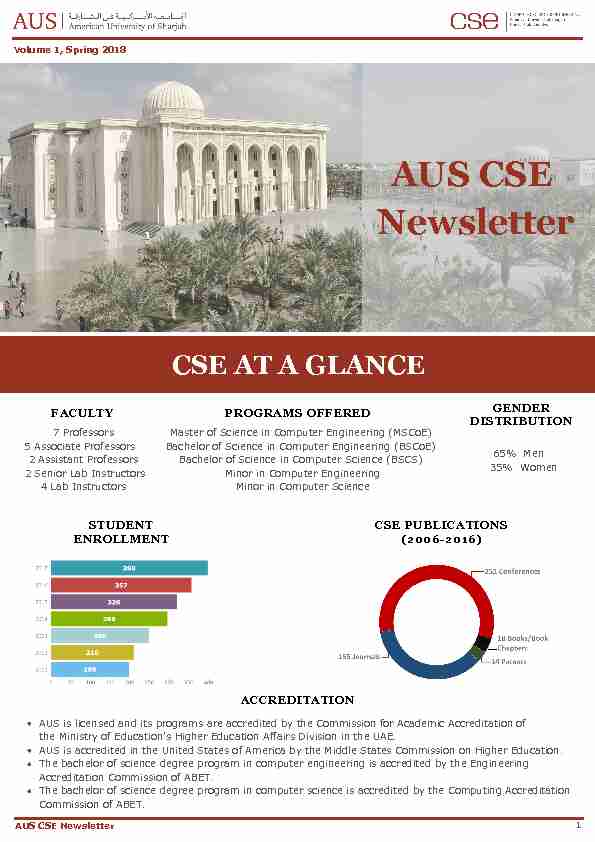 AUS CSE Newsletter