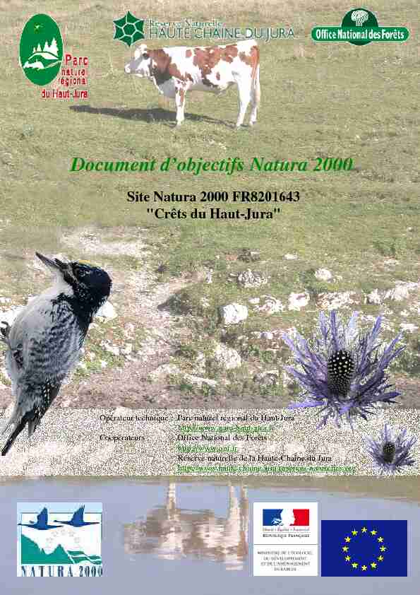 Document dobjectifs Natura 2000