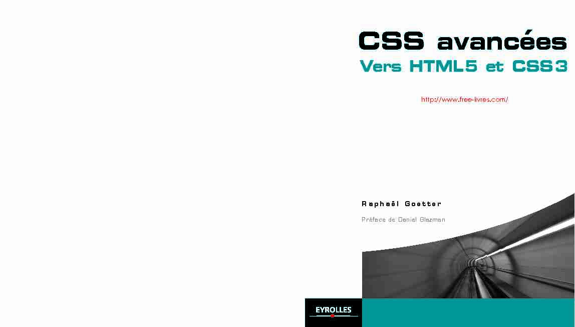 CSS avancées - Vers HTML 5 et CSS3