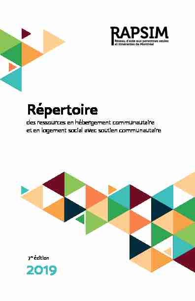 Répertoire 2019
