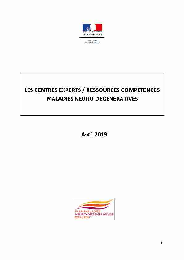 [PDF] LES CENTRES EXPERTS / RESSOURCES COMPETENCES